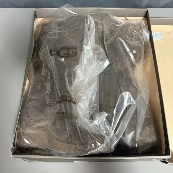 UGG Australia Elsey 5596 Brown Suede Shearling Wedge Boots Women's 7 M Fur Lined - Picture 12 of 12